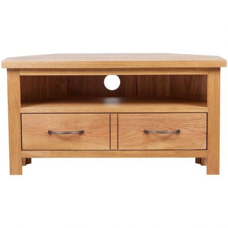 TV Cabinet with Drawer 88 x 42 x 46 cm Solid Oak Wood