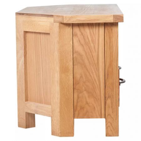 TV Cabinet with Drawer 88 x 42 x 46 cm Solid Oak Wood