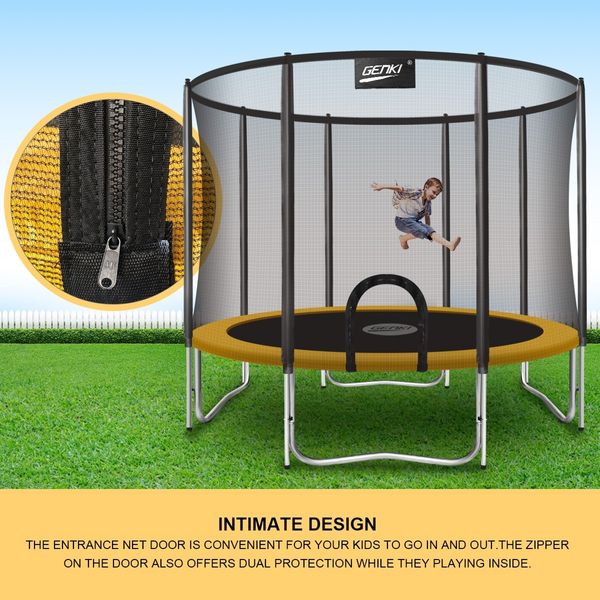 Genki 14ft Trampoline with Safety Enclosure Net