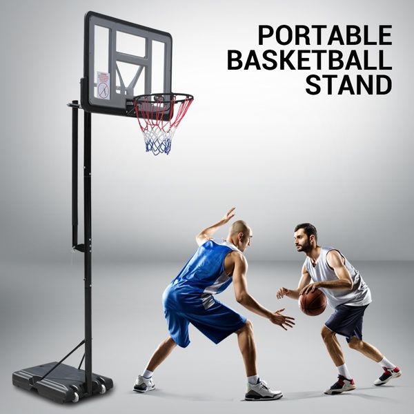 2.23-3.05m Large Portable Basketball Hoop Stand System Quick Height Adjustable