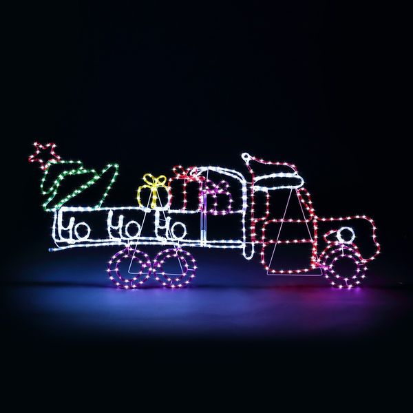 New Christmas Lights Gifts Cart Motif 22M LED Rope Xmas Decoration Outdoor Home Display