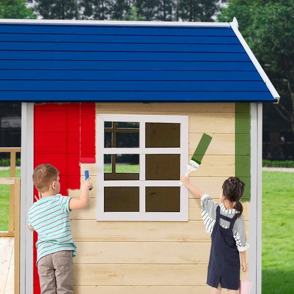 Wooden Kids Cubby House Playhouse