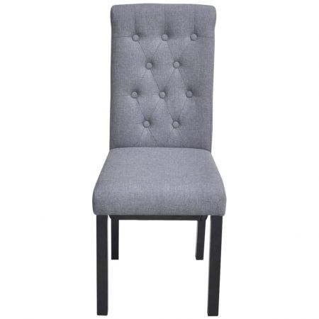 Dining Chairs 2 pcs Fabric Dark Grey