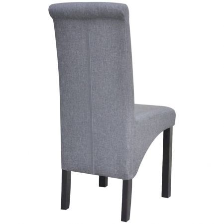 Dining Chairs 2 pcs Fabric Dark Grey