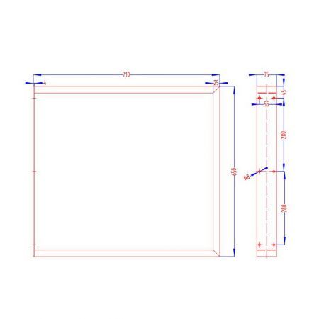 Artiss Metal Table Legs DIY Rectangular 71X65CM Set of 2