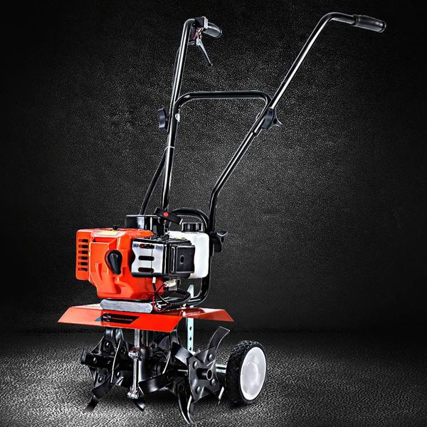 Giantz 65CC Tiller Garden Cultivator Rototiller 4 Blades Soil Plower Mini Rotary Hoe