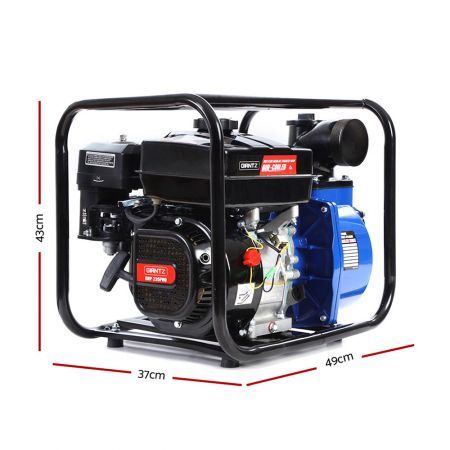 Giantz 8HP 3" Petrol Water Pump Garden Irrigation Transfer Blue