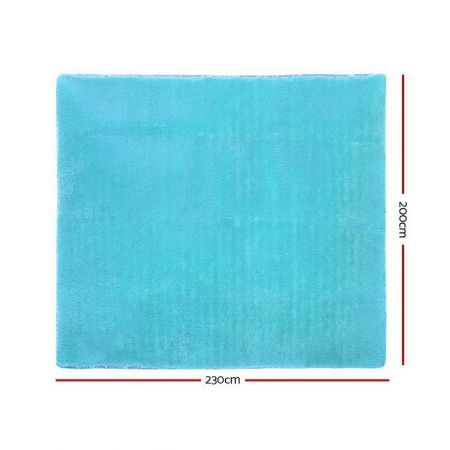 Artiss Shaggy Rug 200x230cm Turquoise