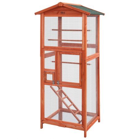 i.Pet Bird Cage 72cm x 60cm x 168cm Pet Cages Large Aviary Parrot Carrier Travel Canary Wooden XL