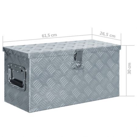 Aluminium Box 61.5x26.5x30 cm Silver