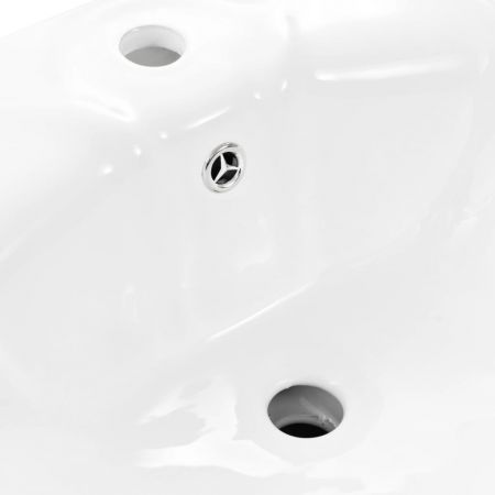 Freestanding Basin with Pedestal Ceramic White 580x510x200 mm