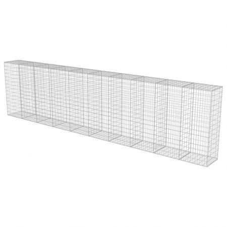 Gabion Wall with Covers Galvanised Steel 600x50x150 cm