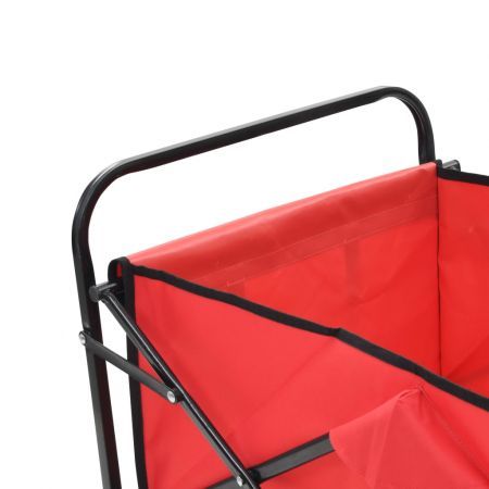 Folding Hand Trolley Steel Red