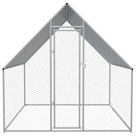Outdoor Chicken Cage Galvanised Steel 2x2x1.92 m