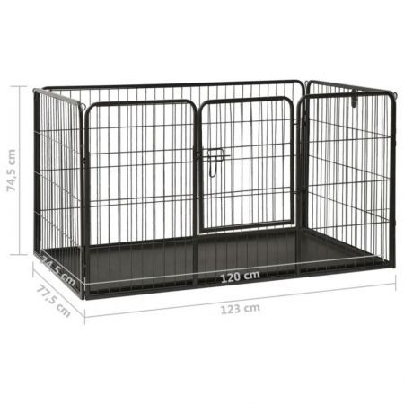 Puppy Playpen Steel 123x77,5x74,5 cm