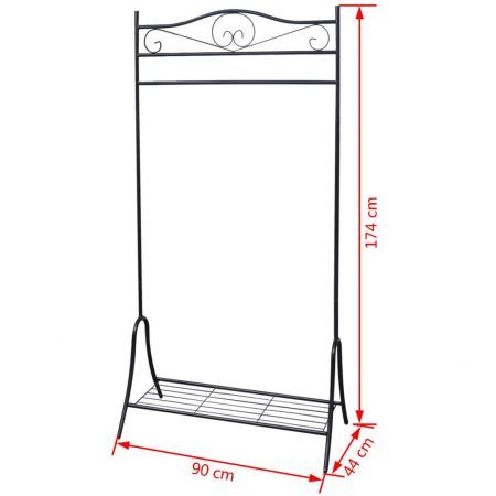 Clothing Rack Black Steel