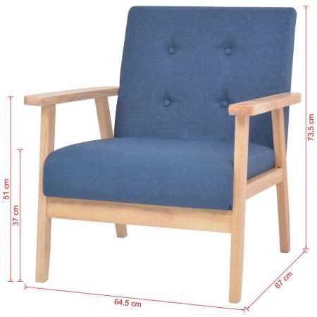 Armchair Fabric Blue