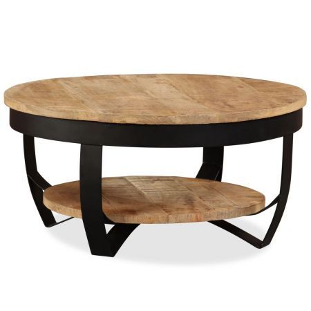 Coffee Table 65 cm Solid Rough Mango Wood