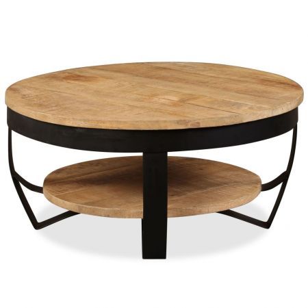 Coffee Table 65 cm Solid Rough Mango Wood