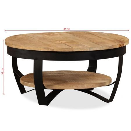 Coffee Table 65 cm Solid Rough Mango Wood