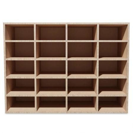 Shoe Rack Chipboard 92x30x67.5 cm Oak