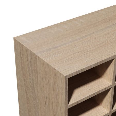 Shoe Rack Chipboard 92x30x67.5 cm Oak