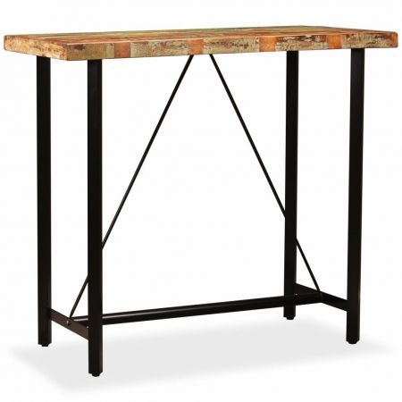 Bar Table 120x60x107 cm Solid Reclaimed Wood