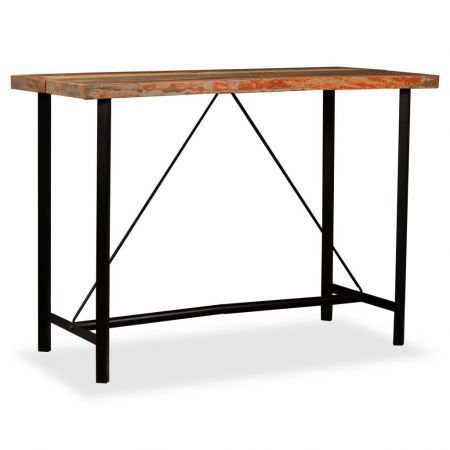 Bar Table 150x70x107 cm Solid Reclaimed Wood