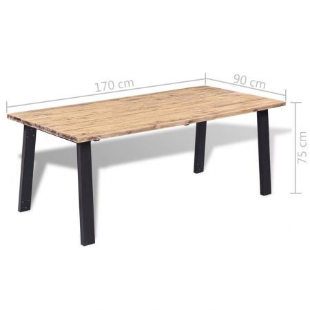 Dining Table Solid Acacia Wood 170x90x75 cm