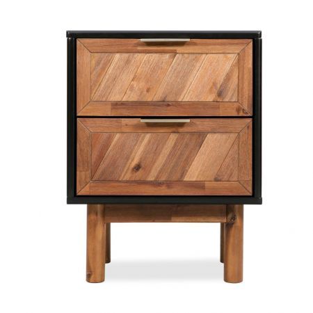 Bedside Cabinets 2 pcs Solid Acacia Wood 40x30x53 cm