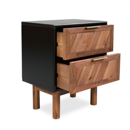 Bedside Cabinets 2 pcs Solid Acacia Wood 40x30x53 cm