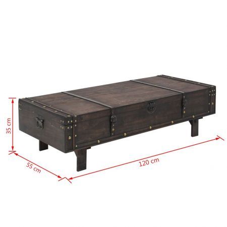 Coffee Table Solid Wood Vintage Style 120x55x35 cm