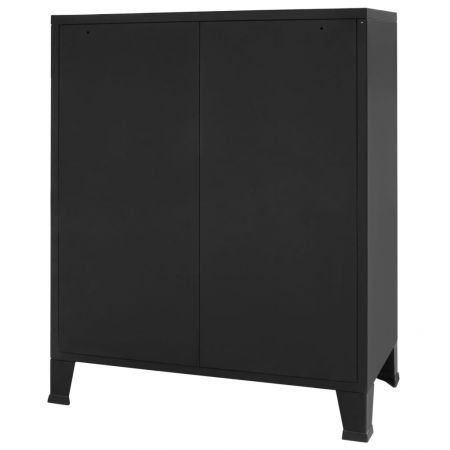 Chest of Drawers Metal Industrial Style 78x40x93 cm Black