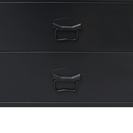 Chest of Drawers Metal Industrial Style 78x40x93 cm Black