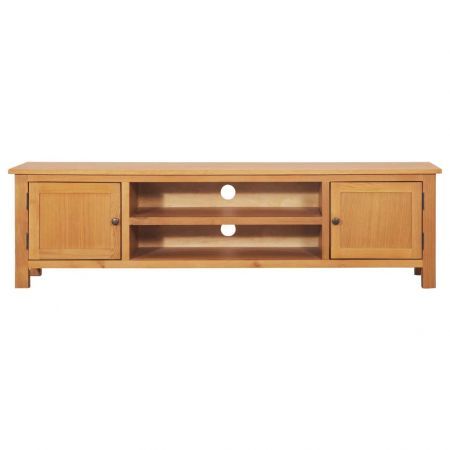 TV Cabinet 165x36x46 cm Solid Oak Wood