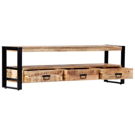 TV Cabinet 150x30x45 cm Solid Mango Wood