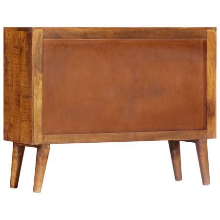 Sideboard with Printed Pattern 90x30x70 cm Solid Mango Wood