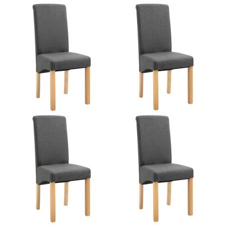 Dining Chairs 4 pcs Grey Fabric