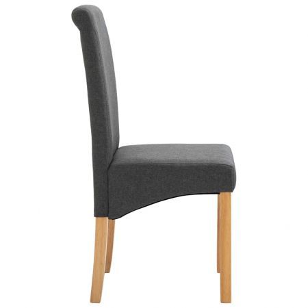 Dining Chairs 4 pcs Grey Fabric