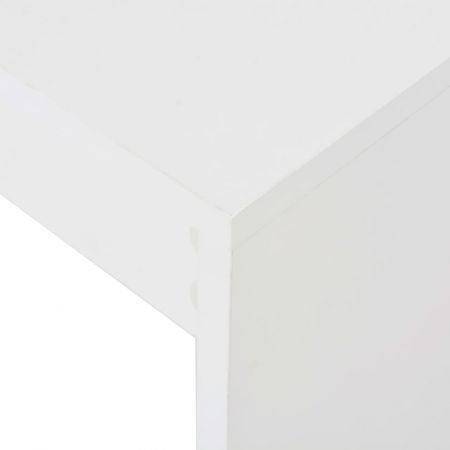 Bar Table with Shelf White 110x50x103 cm