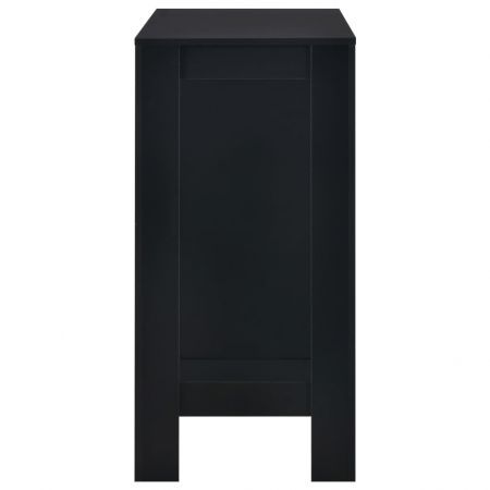 Bar Table with Shelf Black 110x50x103 cm