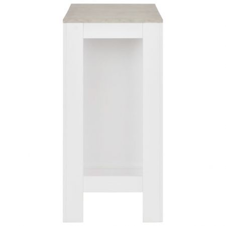 Bar Table with Shelf White 110x50x103 cm