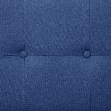 Sofa Bed with Armrest Blue Polyester