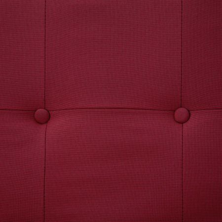 Sofa Bed with Armrest Wine Red Polyester