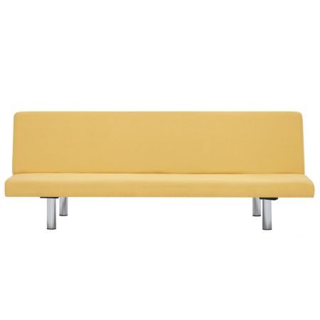 Sofa Bed Yellow Polyester