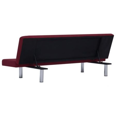 Sofa Bed Wine Red Polyester