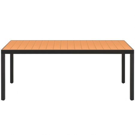 Garden Dining Table WPC Aluminium 185x90x74 cm Brown