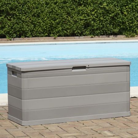 Garden Storage Box Grey 117x45x56 cm