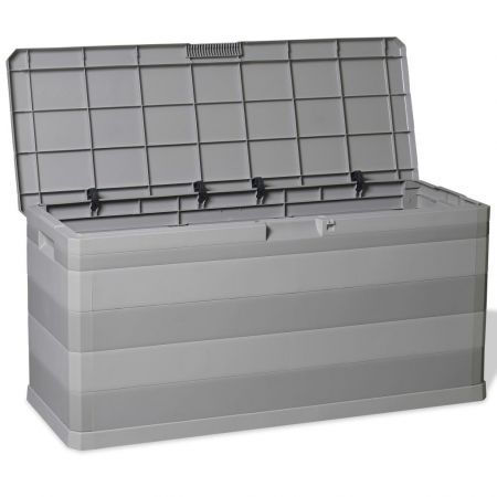 Garden Storage Box Grey 117x45x56 cm