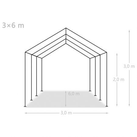 Storage Tent PE 3x6 m White